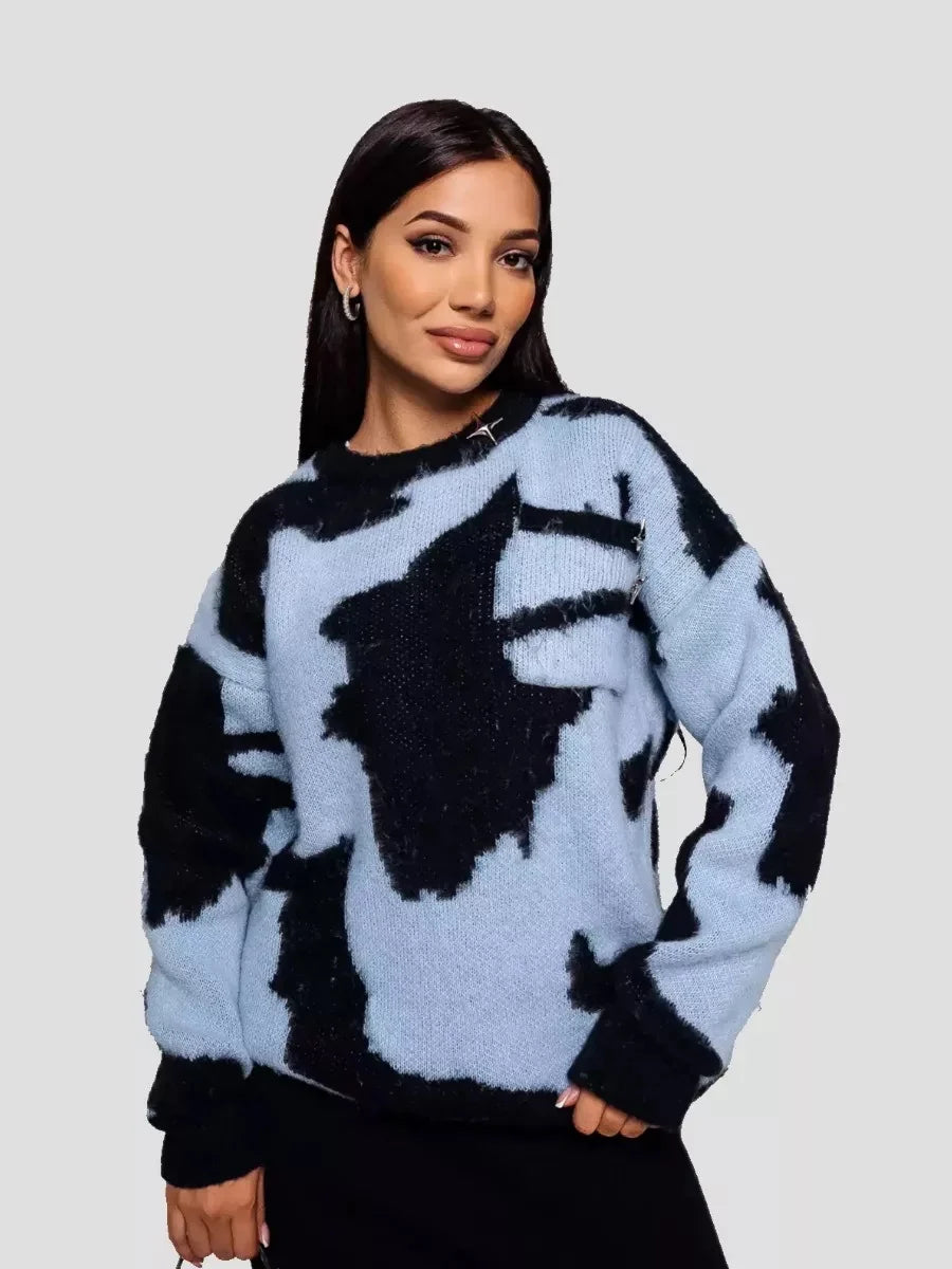 Women's Plus Size Round Neck Sweater