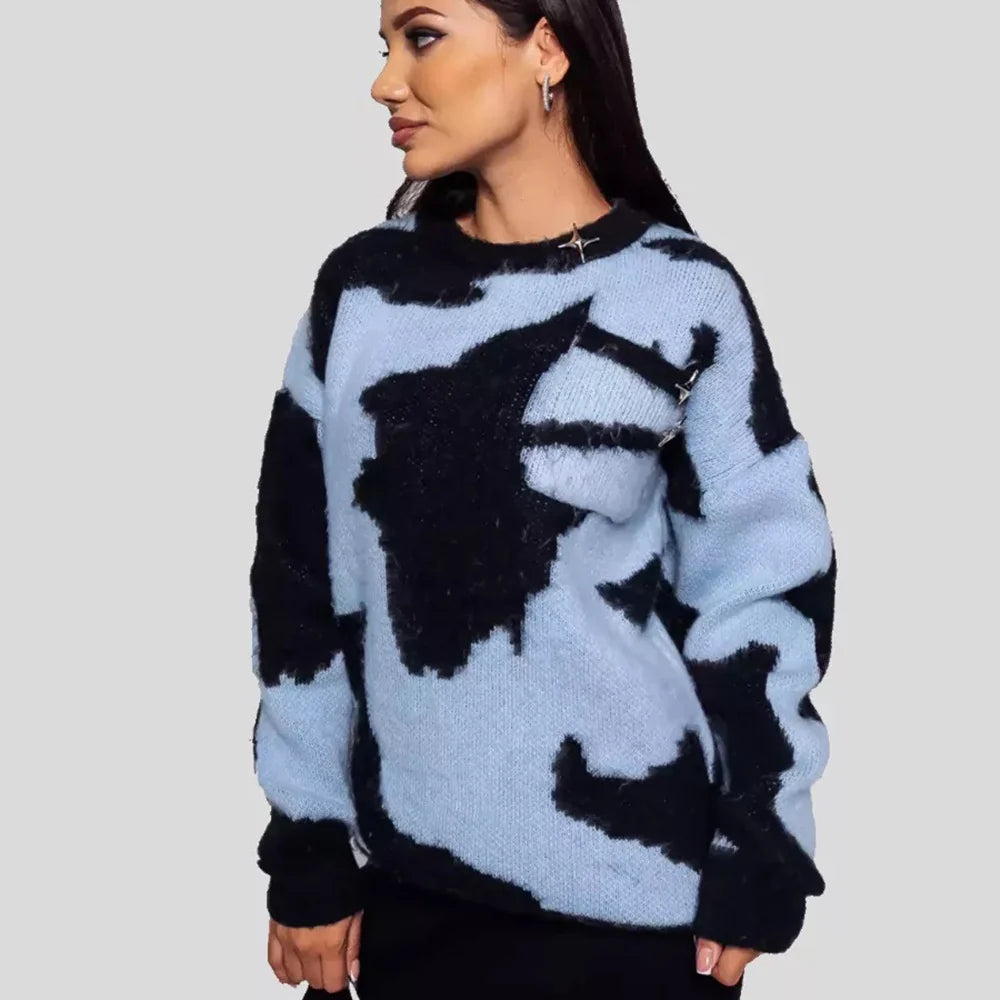 Women's Plus Size Round Neck Sweater