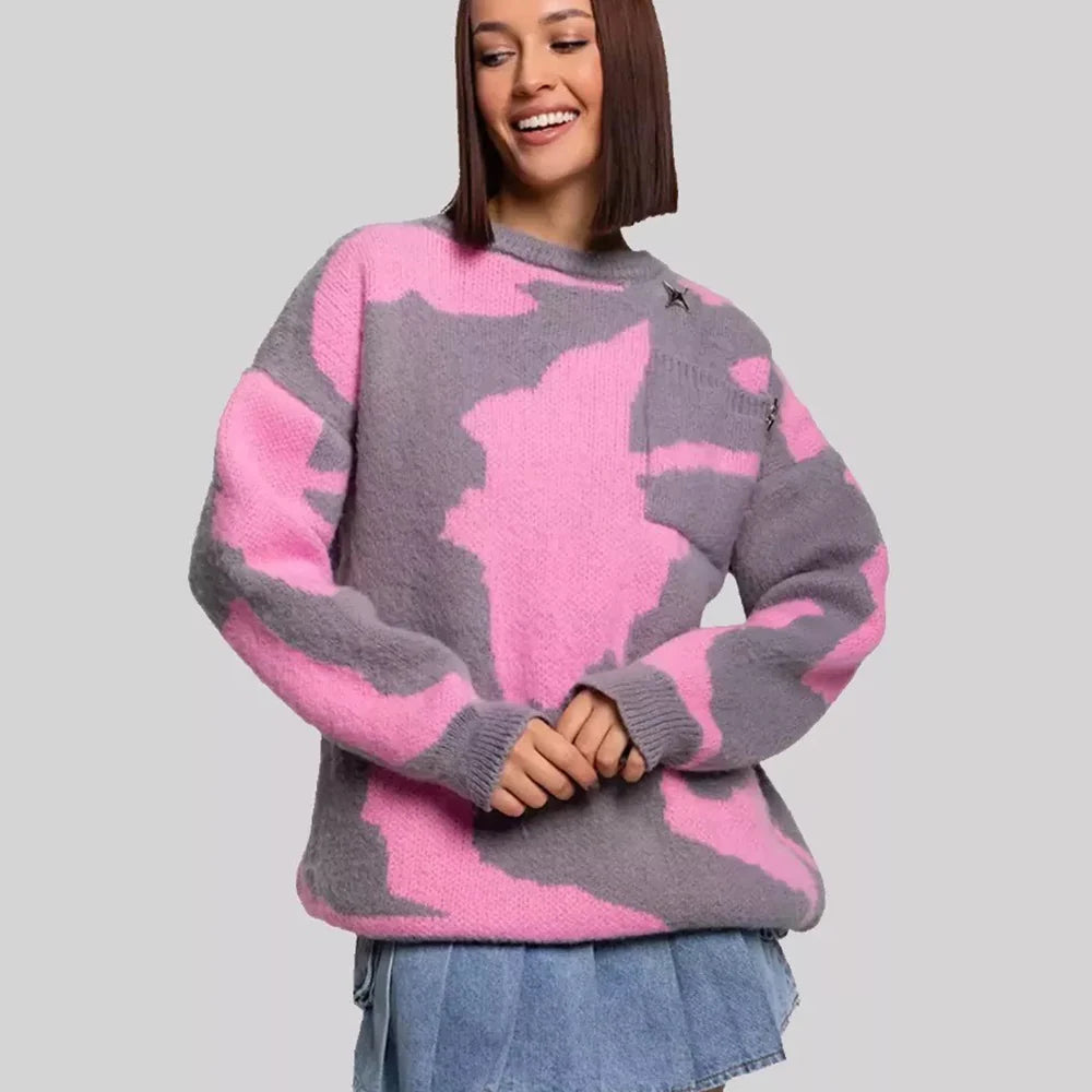 Women's Plus Size Round Neck Sweater