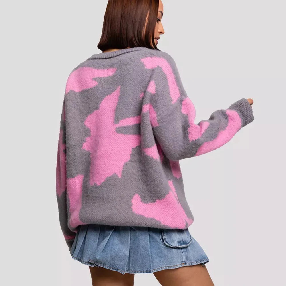 Women's Plus Size Round Neck Sweater