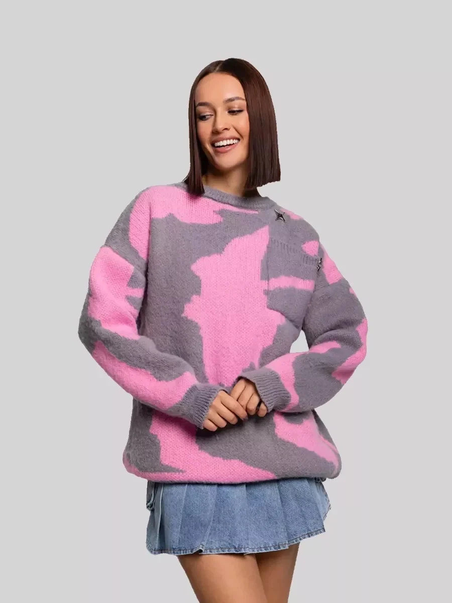 Women's Plus Size Round Neck Sweater