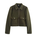 Women's Zip-Up Jacket with Functional Pockets