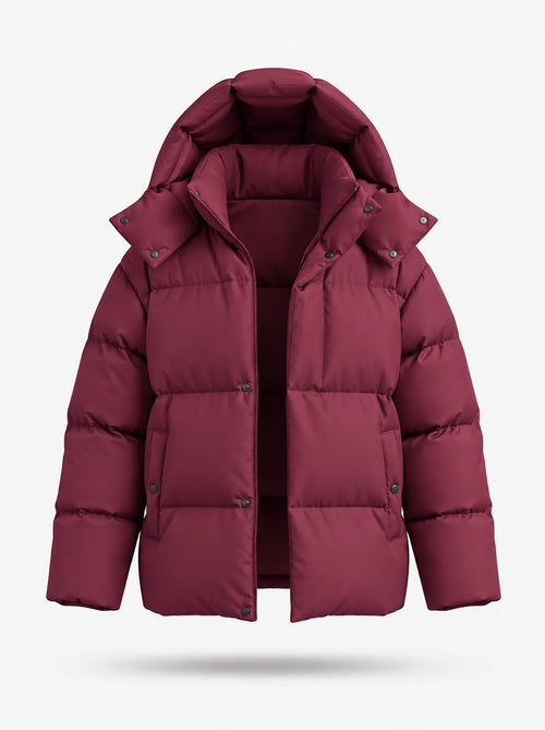 Women's Hooded Puffer Jacket with Generous Padding