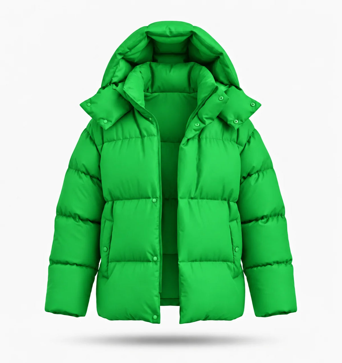 Women's Hooded Puffer Jacket with Generous Padding