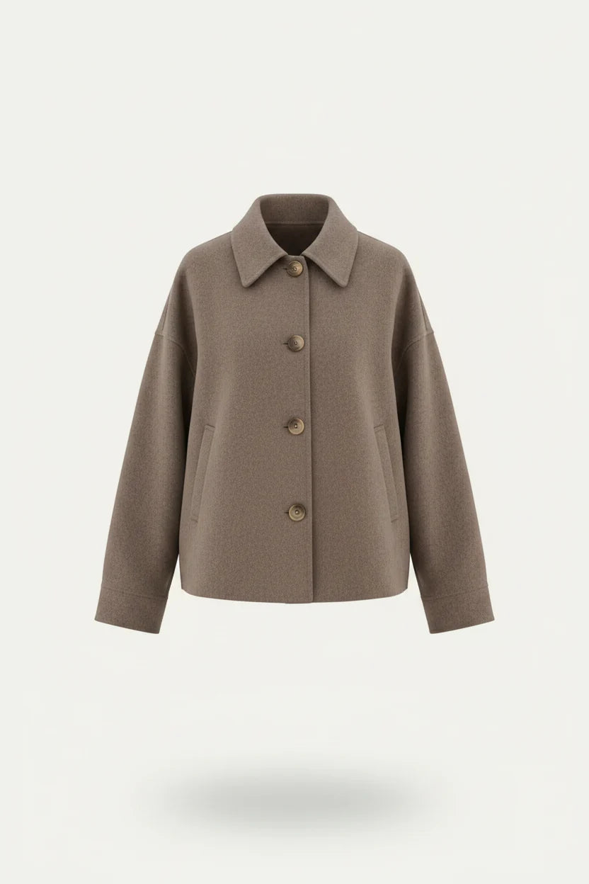 Women's Oversized Short Jacket with Button Cuffs