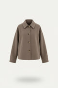 Women's Oversized Short Jacket with Button Cuffs