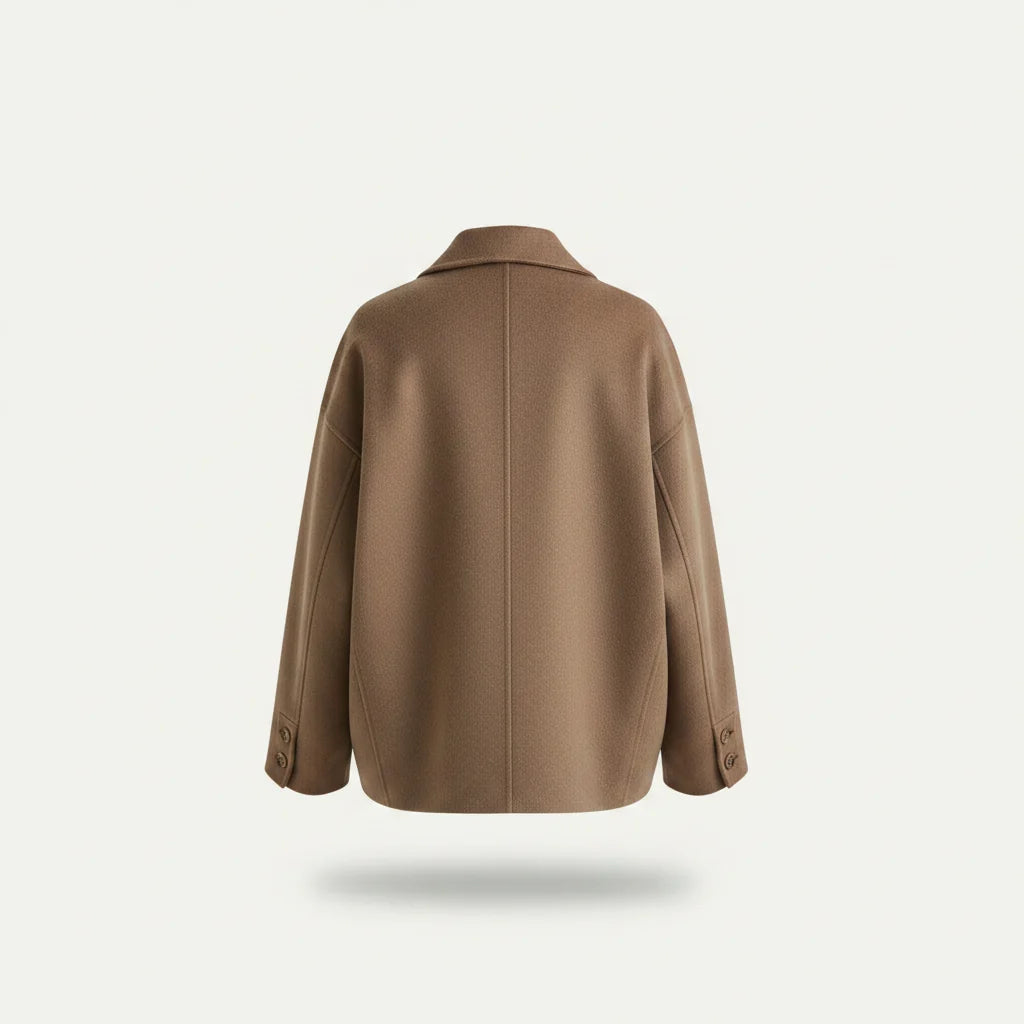 Women's Oversized Short Jacket with Button Cuffs