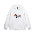 Women's Cotton-Blend Dachshund Embroidered Hoodie
