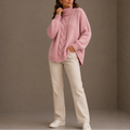 Women's Oversized Cable Knit Turtleneck Sweater