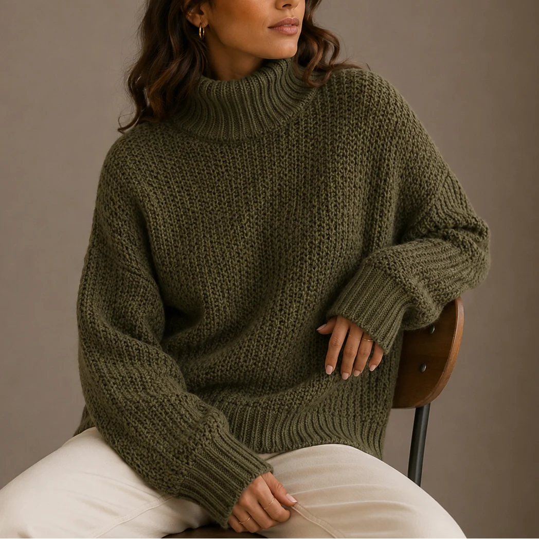 Women's Chunky Knit Turtleneck Sweater
