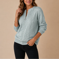 Women's Cable Knit Half-Zip Sweater