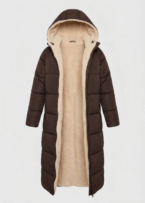 Women's Sherpa Lined Long Puffer Coat
