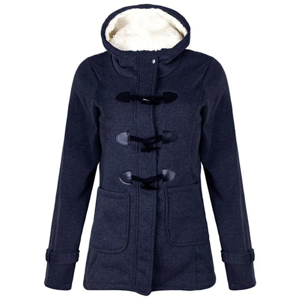 Women's Plush Lined Toggle Winter Jacket
