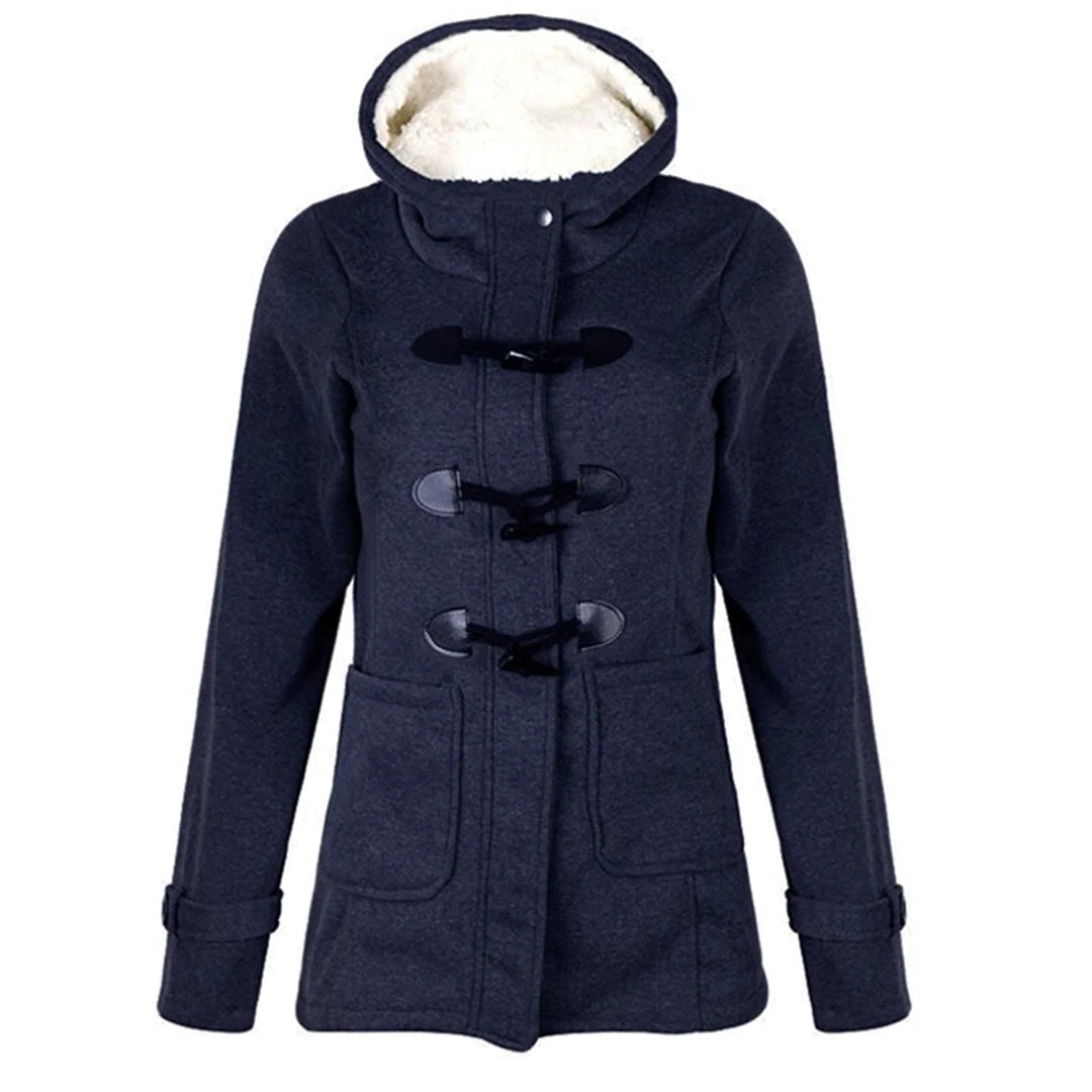 Women's Plush Lined Toggle Winter Jacket