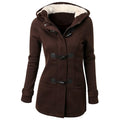 Women's Plush Lined Toggle Winter Jacket