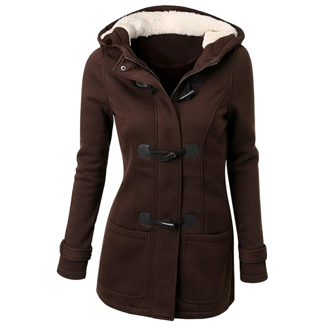 Women's Plush Lined Toggle Winter Jacket