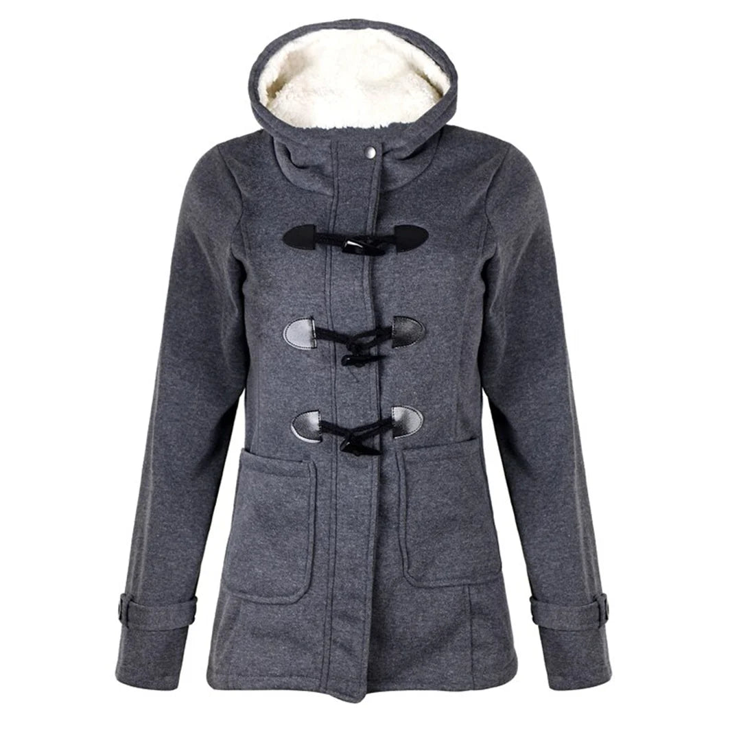 Women's Plush Lined Toggle Winter Jacket