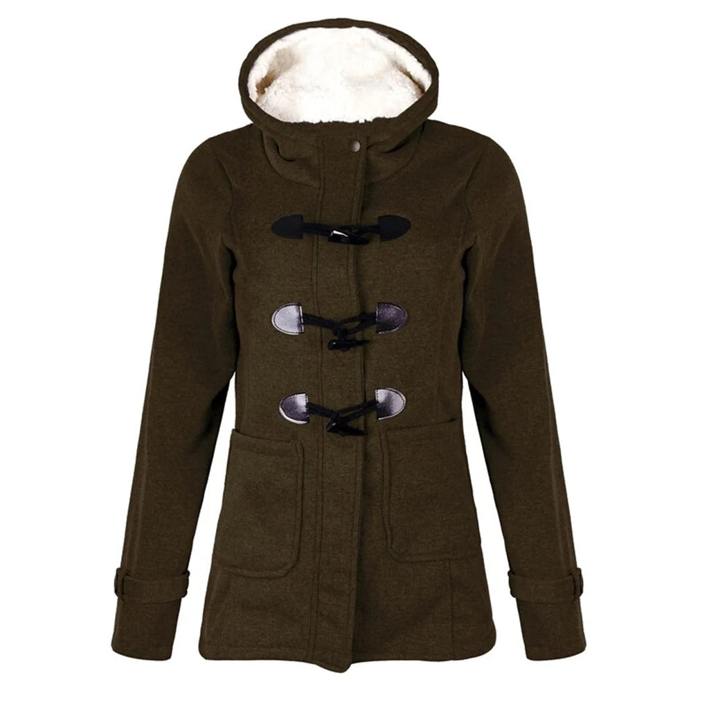Women's Plush Lined Toggle Winter Jacket