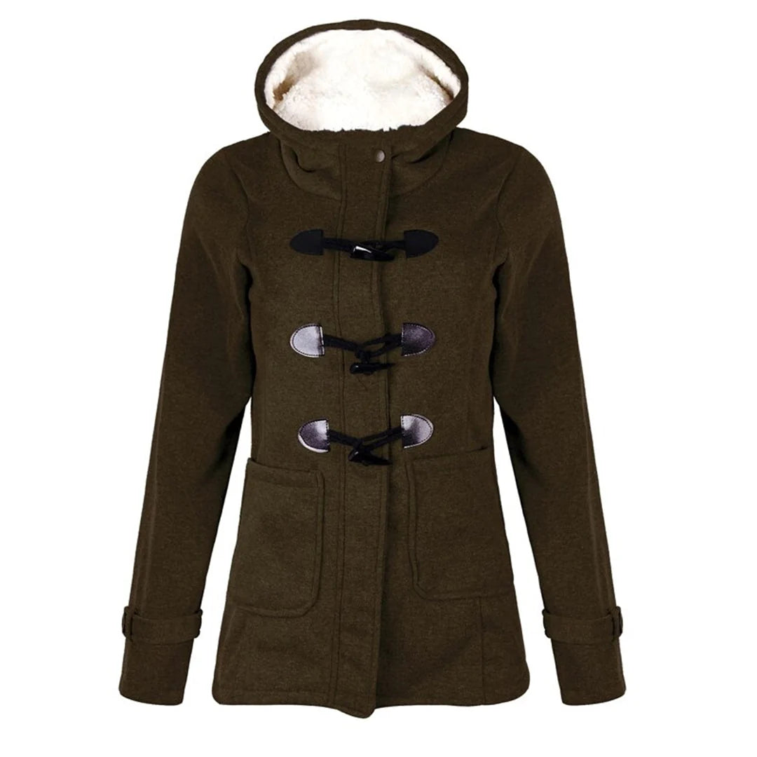 Women's Plush Lined Toggle Winter Jacket