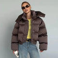 Women's Cropped Hooded Puffer Jacket