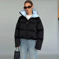 Women's Cropped Hooded Puffer Jacket