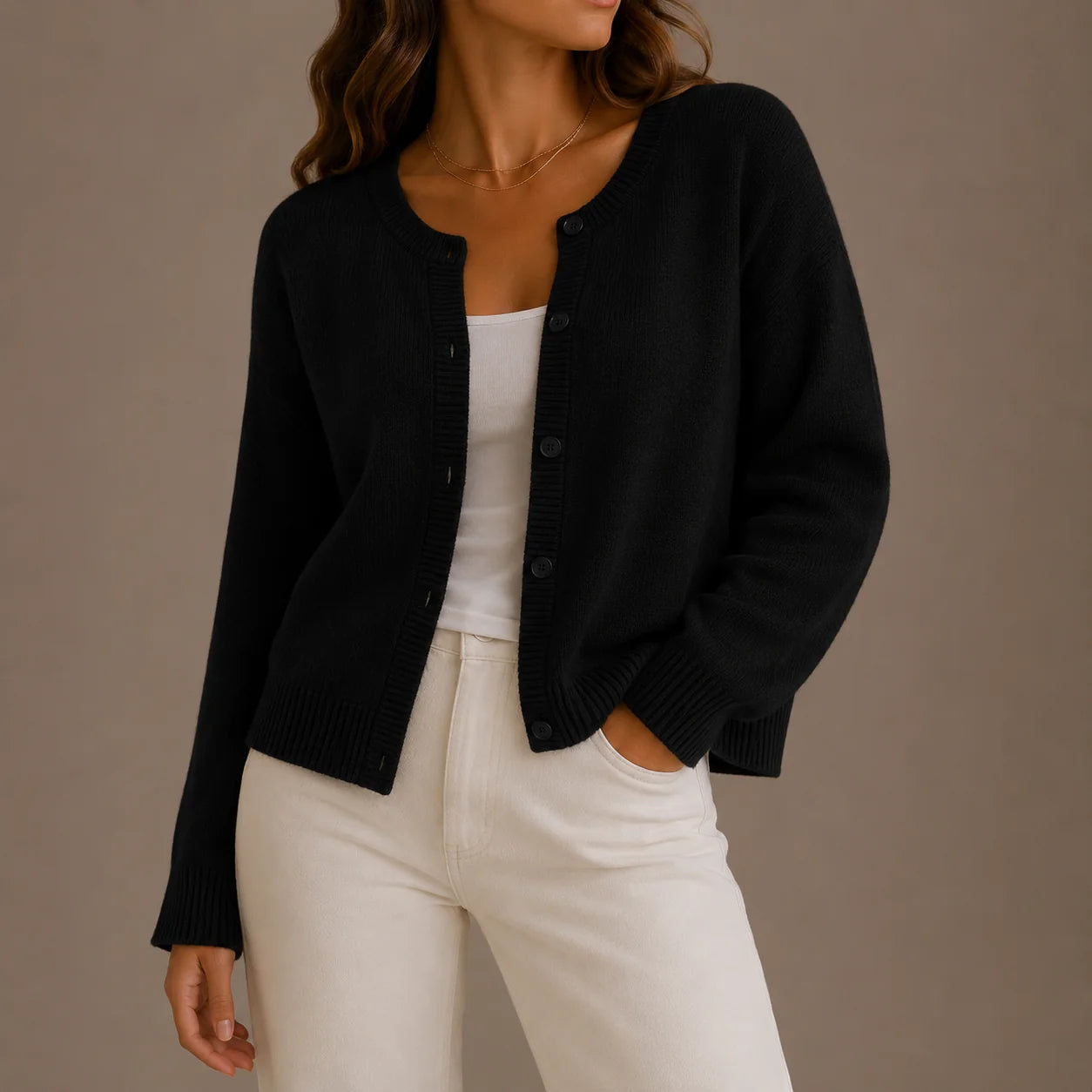 Women's Button-Up Knit Cardigan