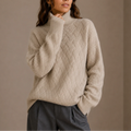 Women's Textured Knit Turtleneck Sweater