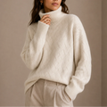 Women's Textured Knit Turtleneck Sweater