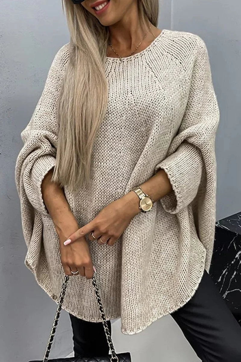 Women's Oversized Batwing Sleeve Knit Sweater