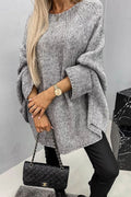 Women's Oversized Batwing Sleeve Knit Sweater
