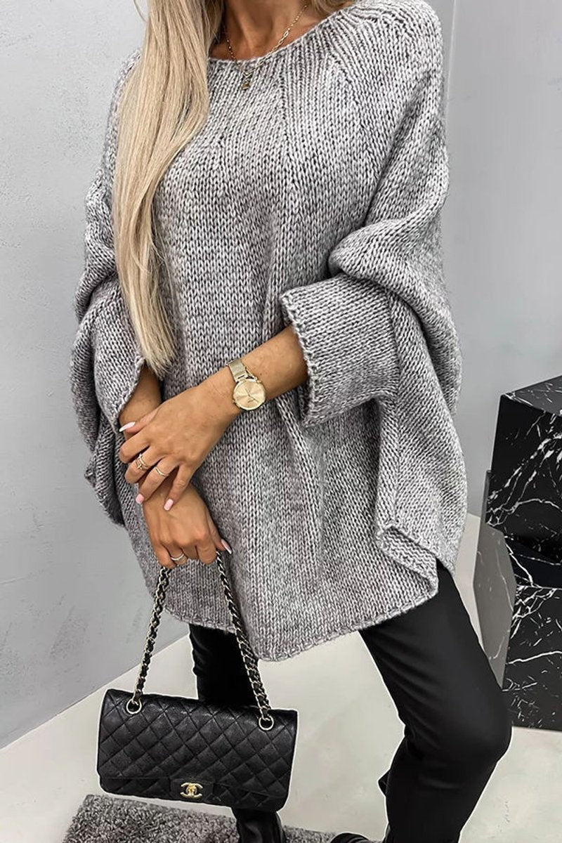 Women's Oversized Batwing Sleeve Knit Sweater
