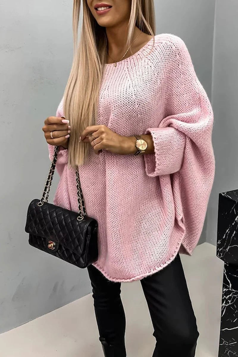 Women's Oversized Batwing Sleeve Knit Sweater