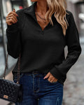 Women's Cotton Blend Half-Zip Sweater