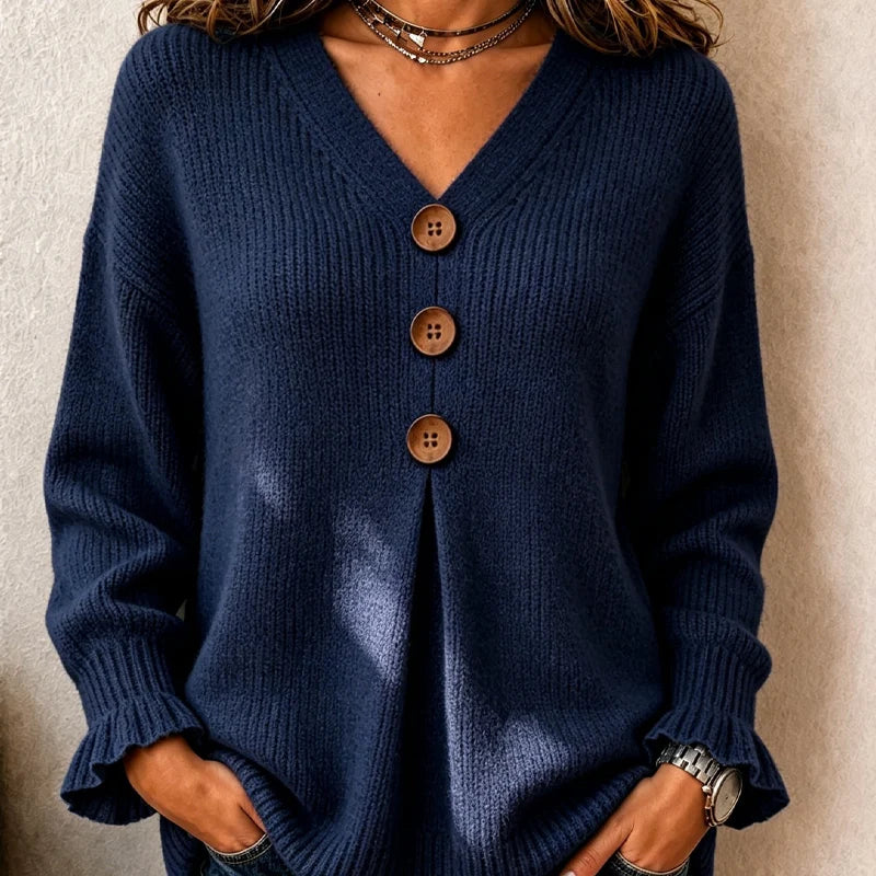 Women's Cozy V-Neck Knit Sweater