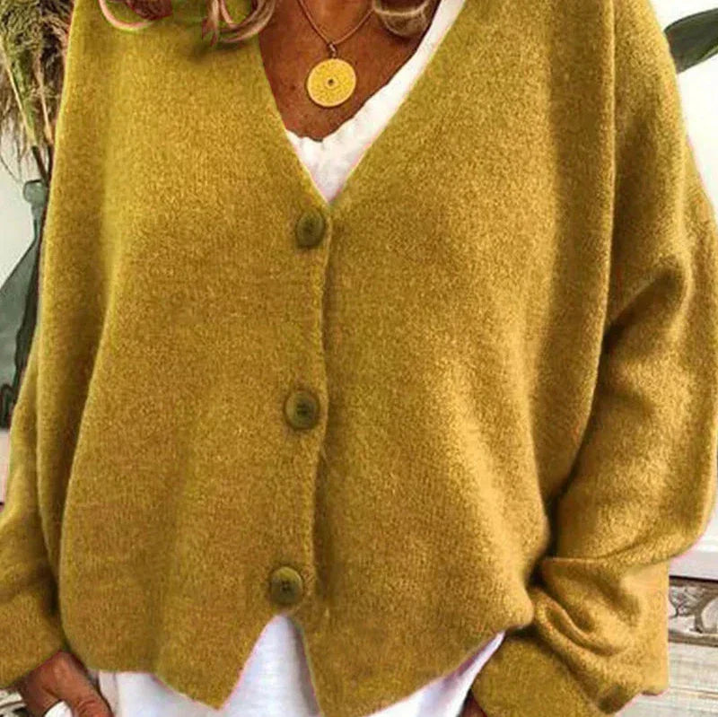 Women's V-Neck Knit Cardigan