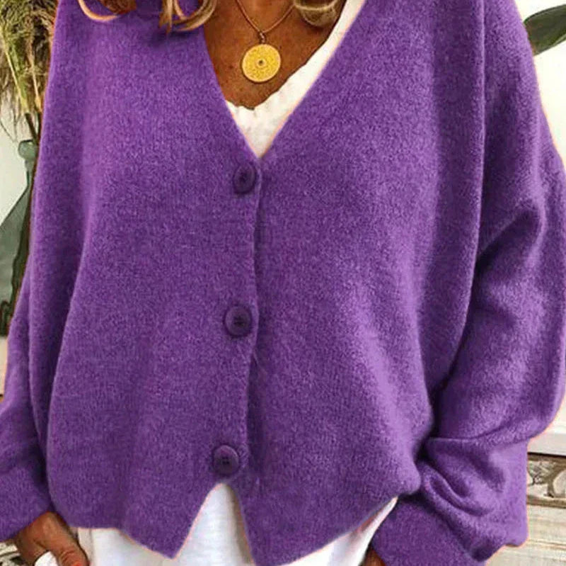Women's V-Neck Knit Cardigan