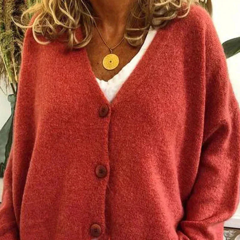 Women's V-Neck Knit Cardigan