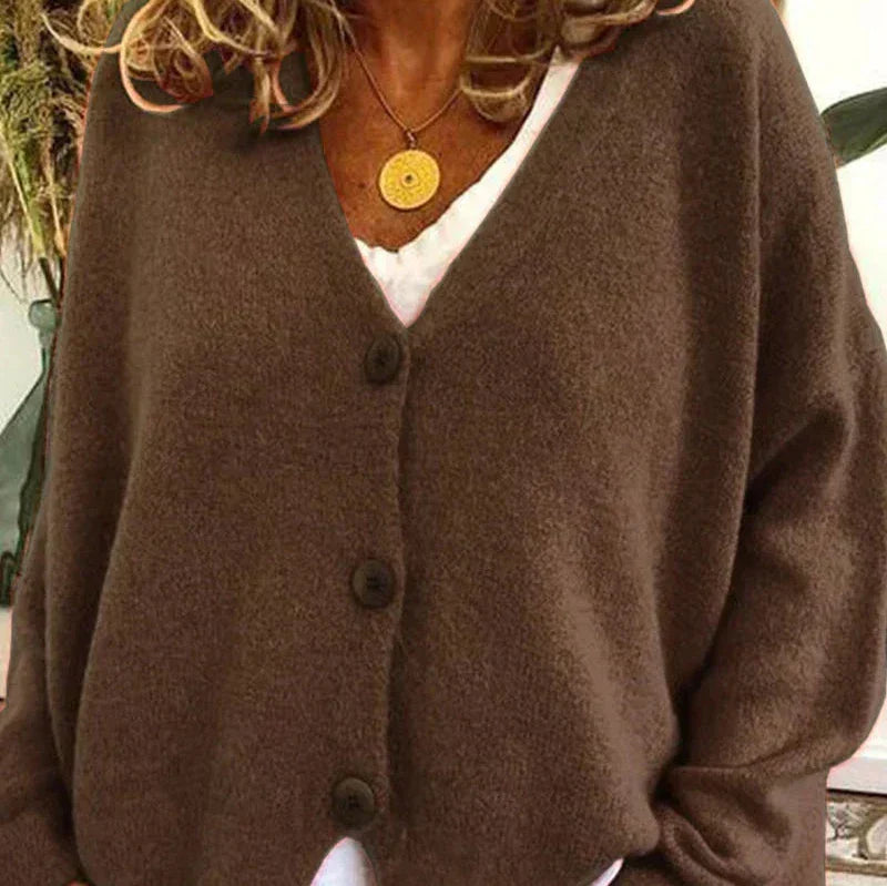 Women's V-Neck Knit Cardigan