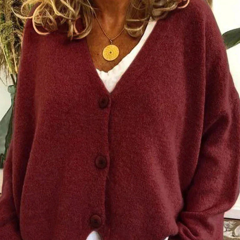 Women's V-Neck Knit Cardigan