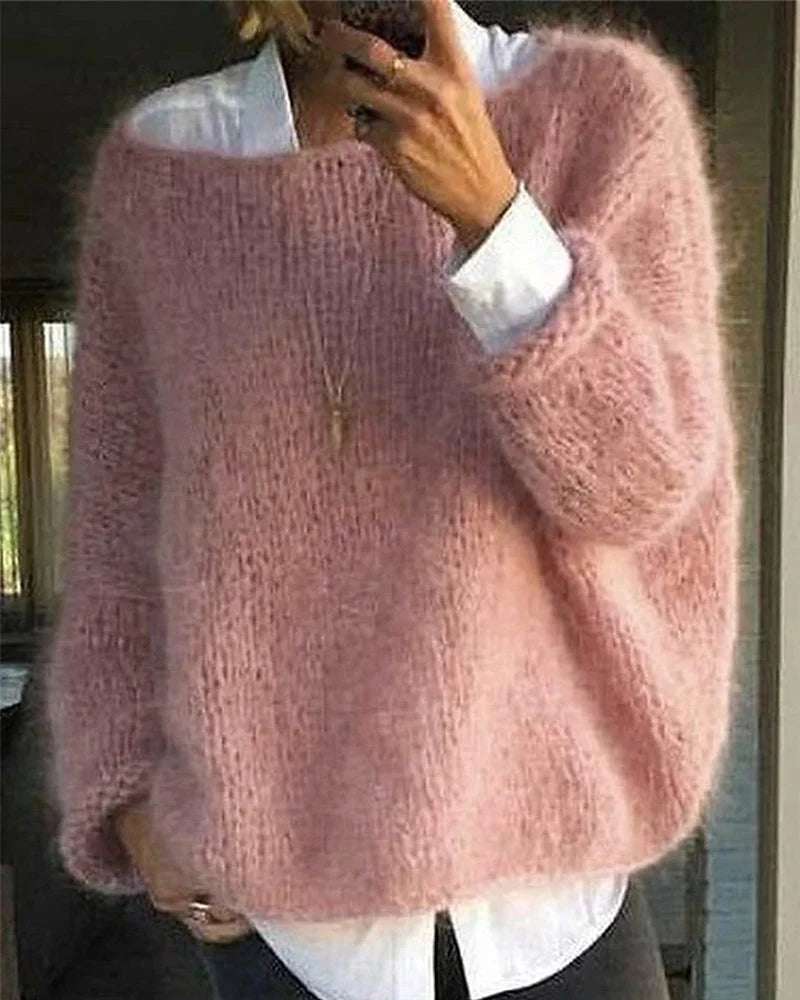 Women's Relaxed Fit Knit Pullover Sweater
