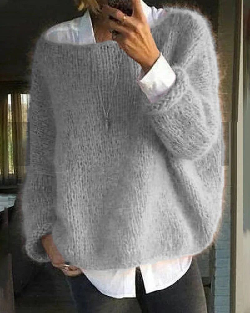 Women's Relaxed Fit Knit Pullover Sweater