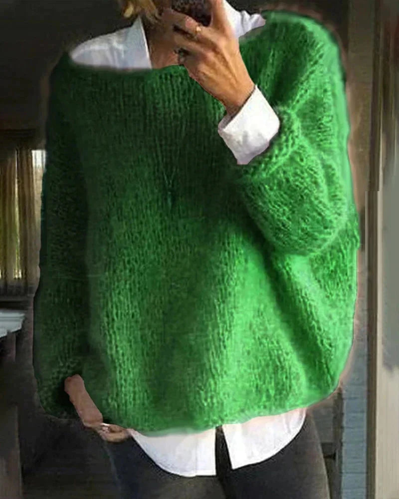 Women's Relaxed Fit Knit Pullover Sweater