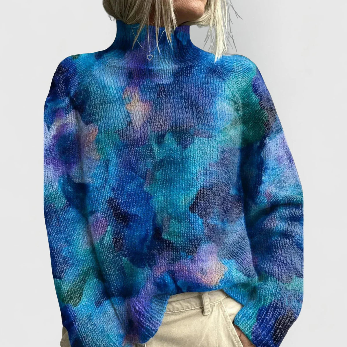Women's Nature Print Knit Sweater