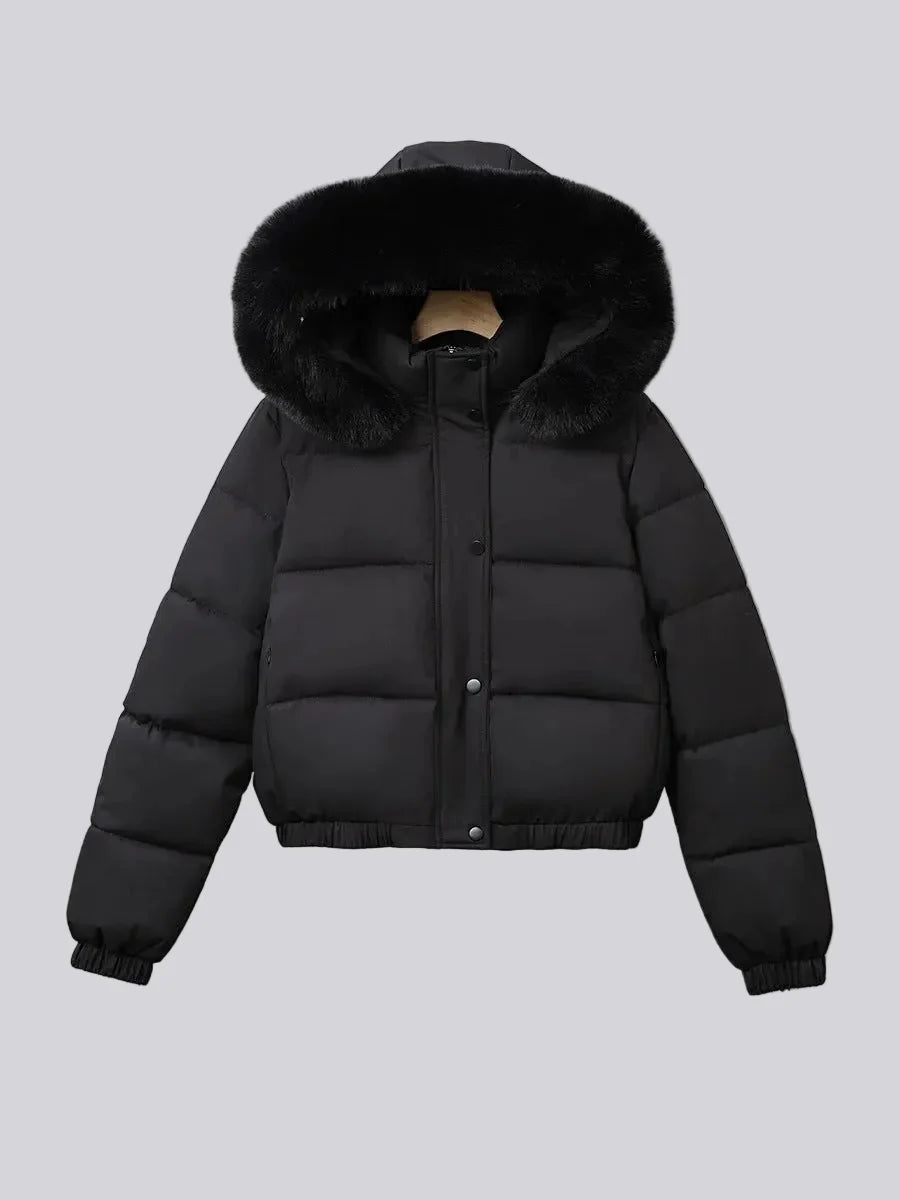 Women's Cropped Down Puffer Jacket