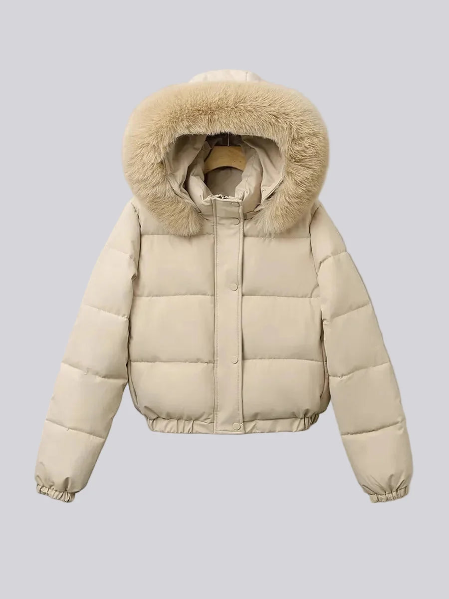 Women's Cropped Down Puffer Jacket