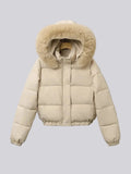Women's Cropped Down Puffer Jacket