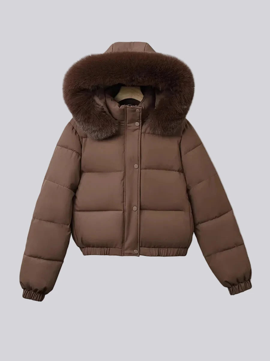 Women's Cropped Down Puffer Jacket