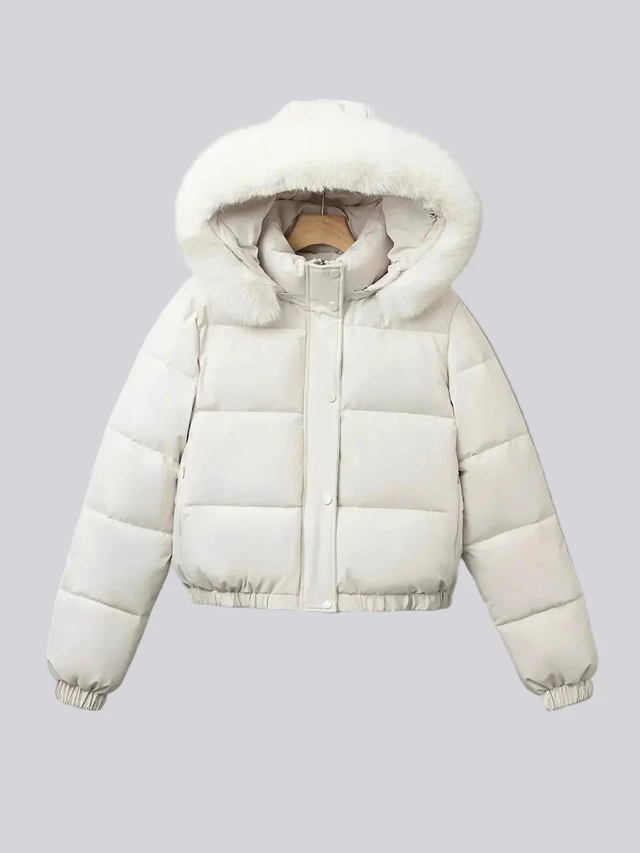 Women's Cropped Down Puffer Jacket