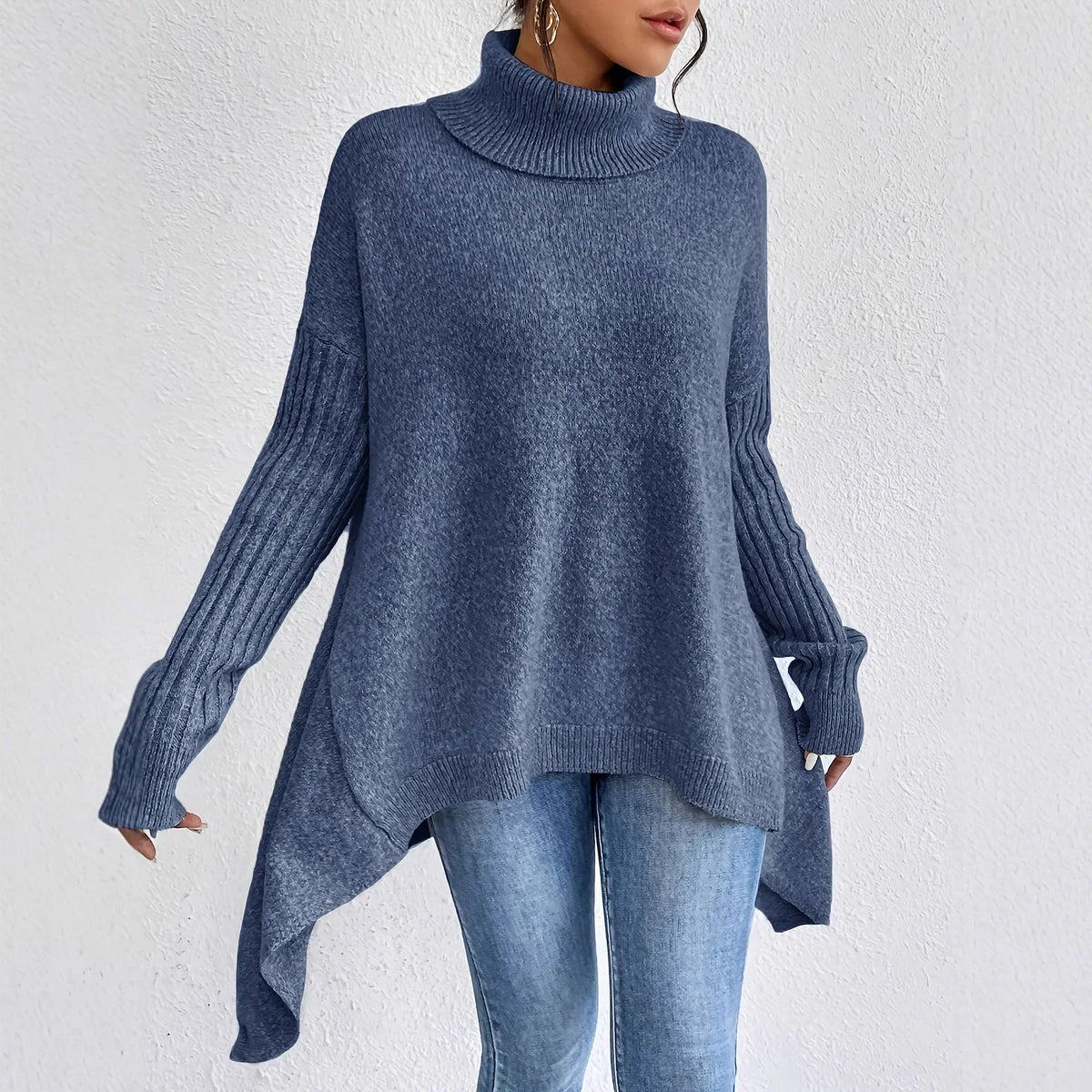 Women's Oversized Cashmere Turtleneck Sweater