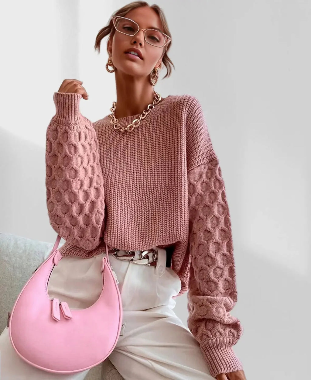 Women's Lantern Sleeve Oversized Sweater